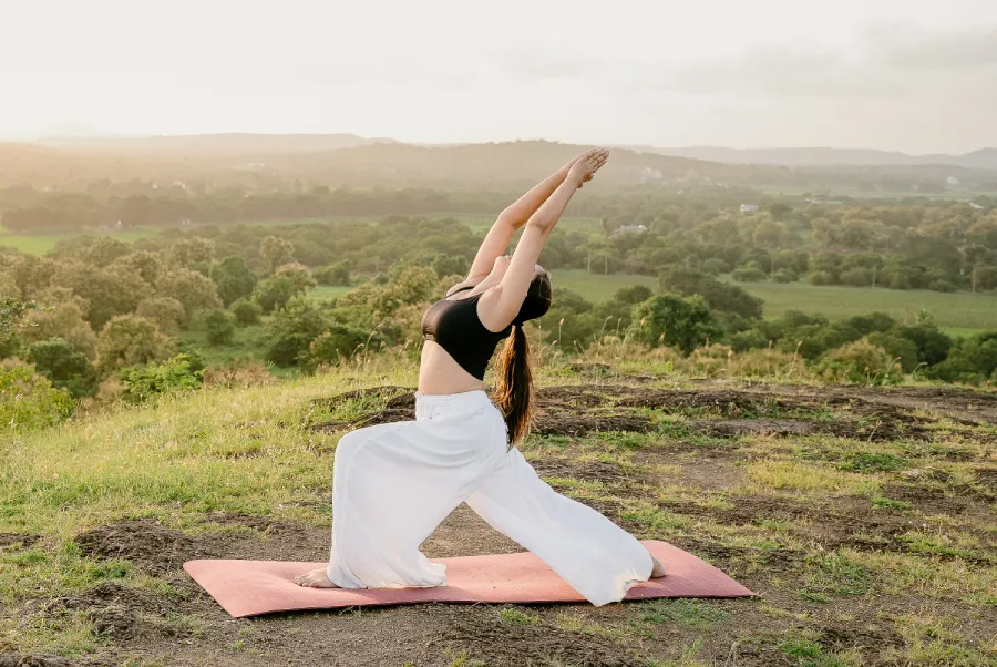 Nisha Parwani guiding a yoga session